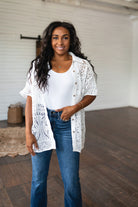 BeautybyShree Head in the Clouds Lace Button Down