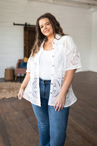 BeautybyShree Head in the Clouds Lace Button Down