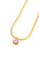 BeautybyShree Here to Shine Gold Plated Necklace in Pink