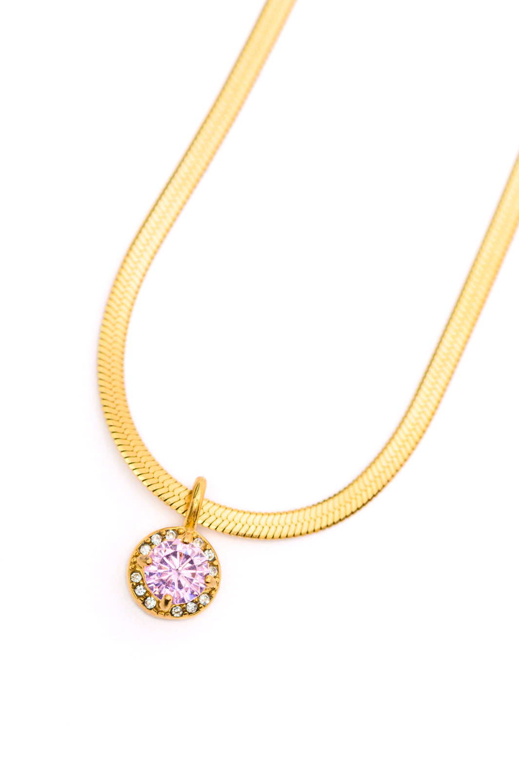 BeautybyShree Here to Shine Gold Plated Necklace in Pink