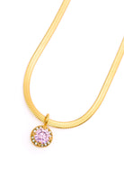 BeautybyShree Here to Shine Gold Plated Necklace in Pink