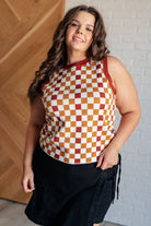 BeautybyShree Keeping Score Checkered Tank