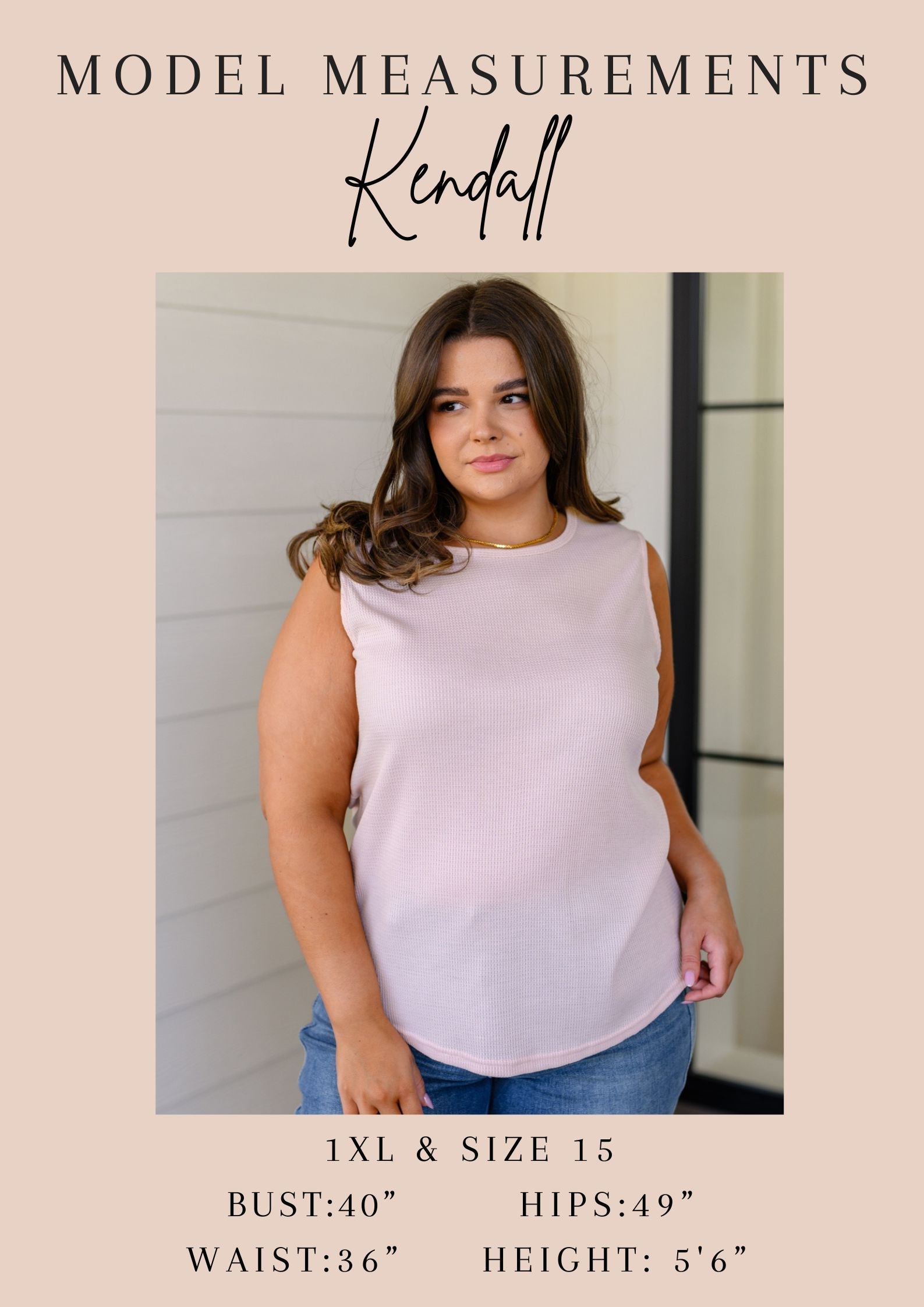 BeautybyShree Fundamentals Ribbed Seamless Reversible Tank in Peach