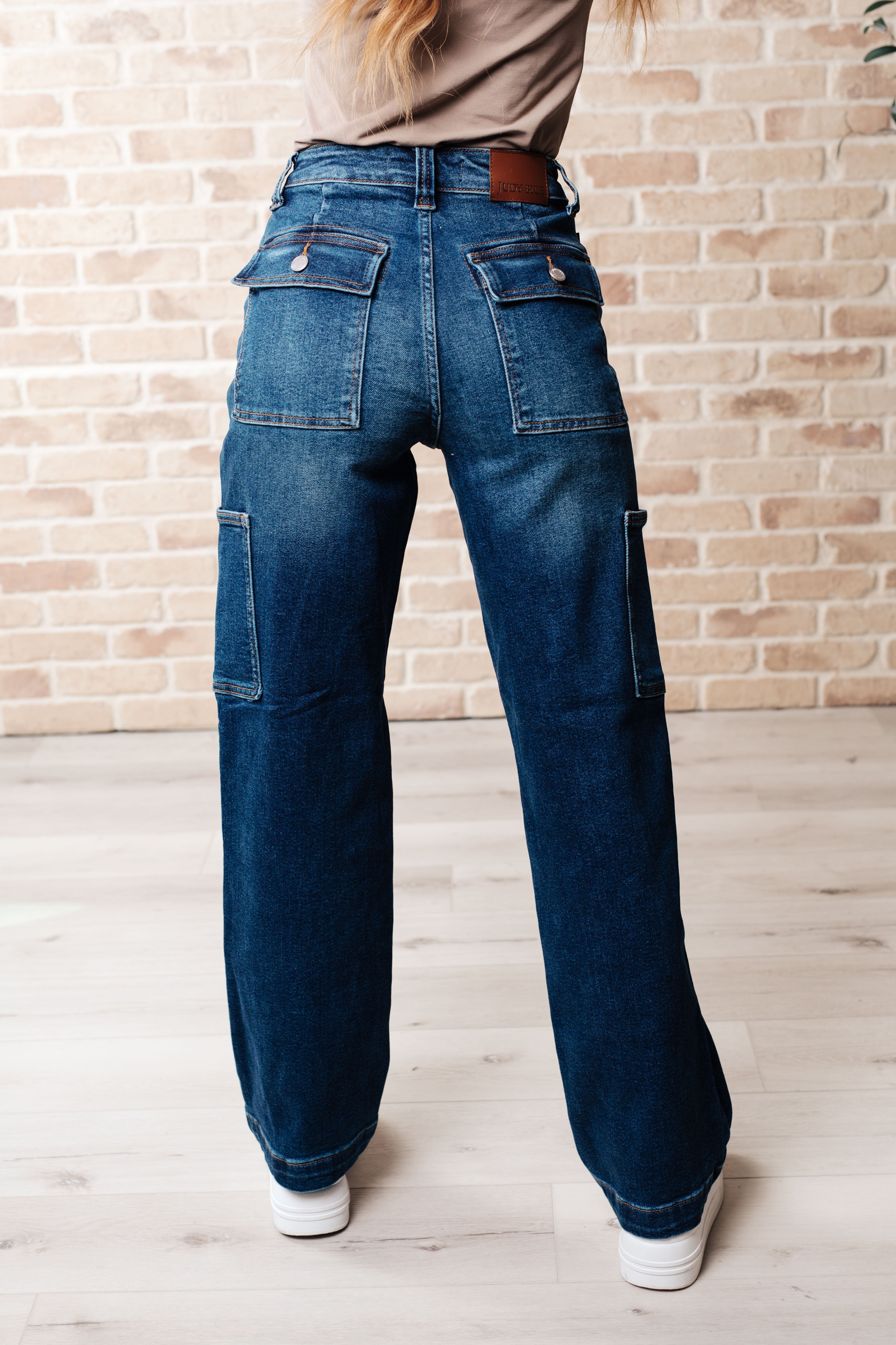 BeautybyShree Leila High Rise Cargo Straight Jeans