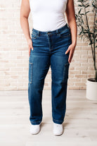 BeautybyShree Leila High Rise Cargo Straight Jeans