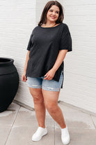 BeautybyShree Let Me Live Relaxed Tee in Black