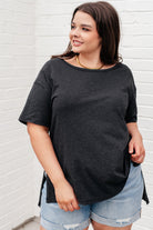 BeautybyShree Let Me Live Relaxed Tee in Black