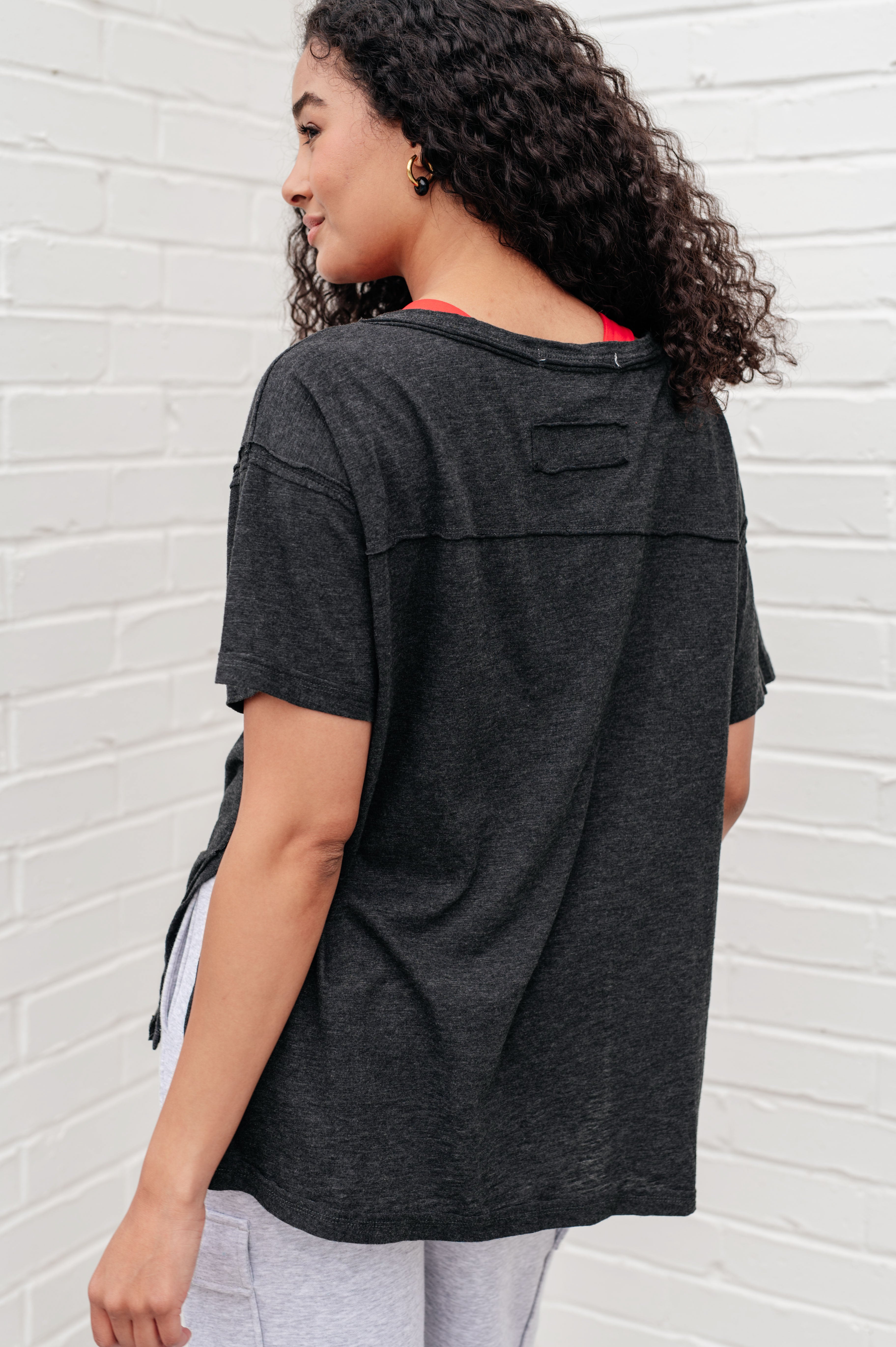 BeautybyShree Let Me Live Relaxed Tee in Black