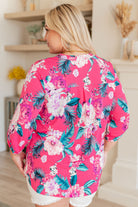 BeautybyShree Lizzy Top in Magenta and Teal Tropical Floral