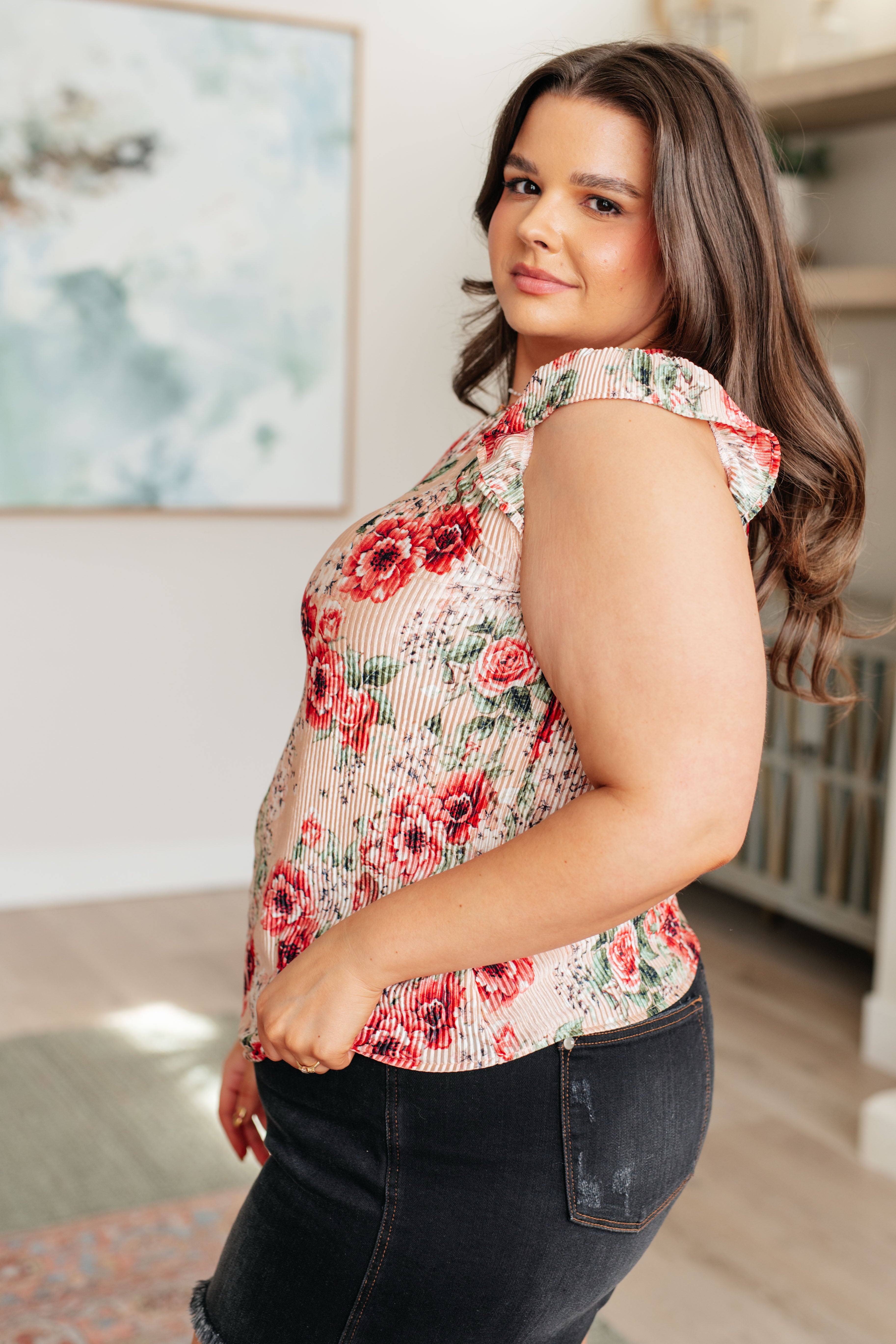 BeautybyShree Making Me Blush Floral Top