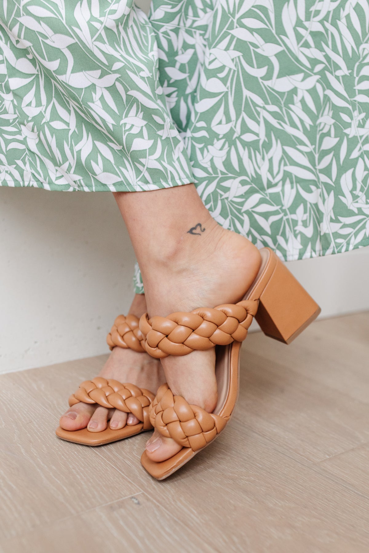 BeautybyShree Maya Braided Heels in Tan