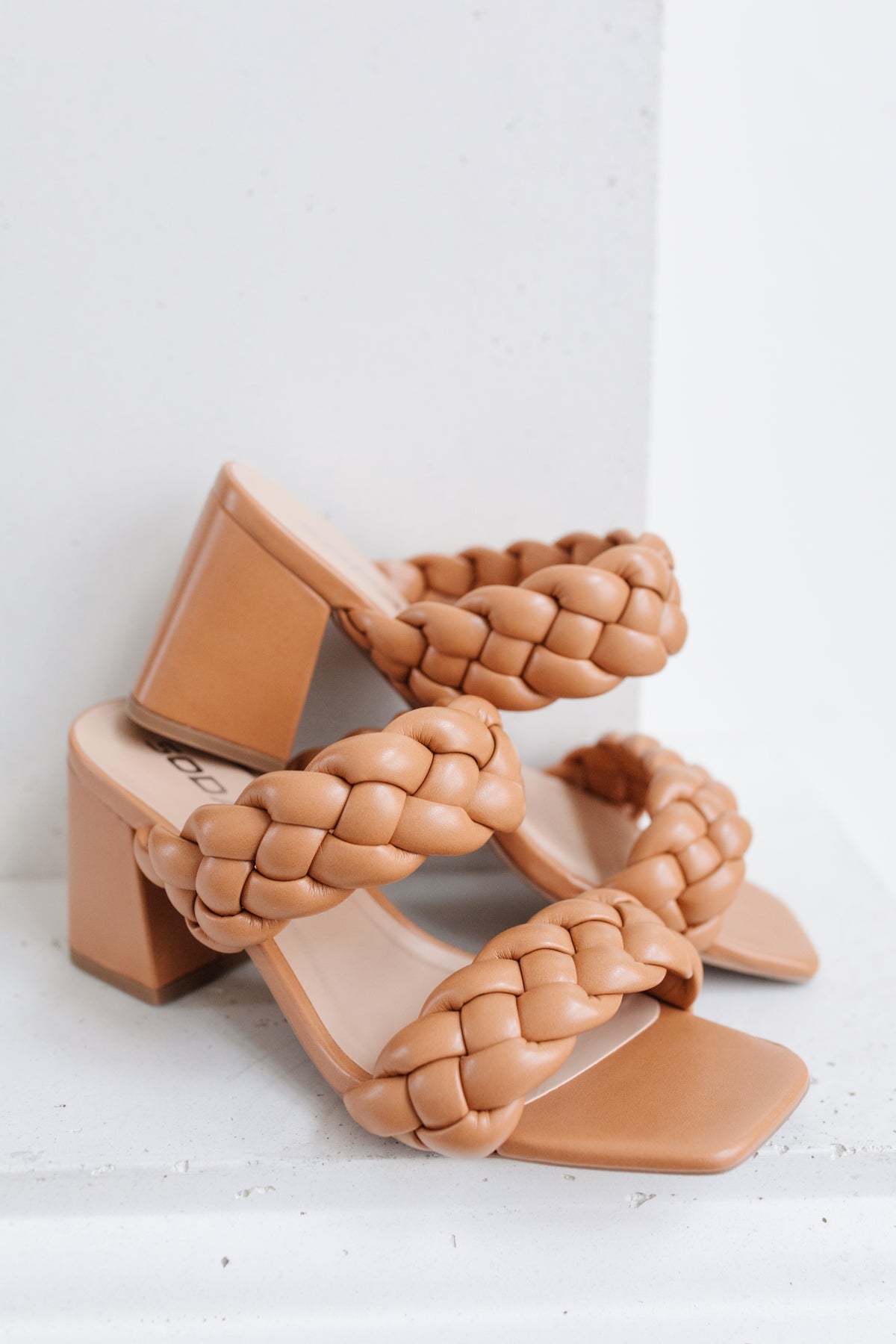 BeautybyShree Maya Braided Heels in Tan