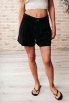 BeautybyShree Mind Over Matter Pleated Shorts in Black