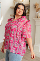 BeautybyShree Moments Like This V-Neck Bell Sleeve Blouse