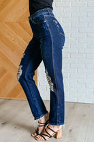 BeautybyShree Montana High Rise Rigid Magic Distressed Straight Jeans