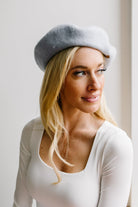 BeautybyShree Ohh La La Beret in Ice Blue