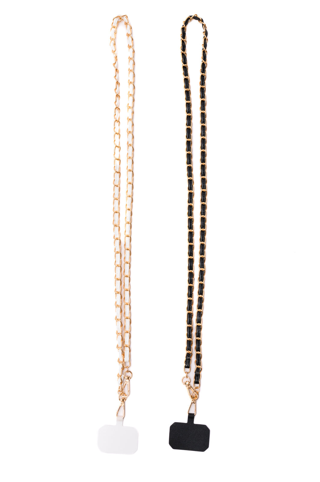 BeautybyShree PU Leather Gold Chain Cell Phone Lanyard Set of 2