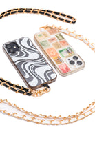 BeautybyShree PU Leather Gold Chain Cell Phone Lanyard Set of 2