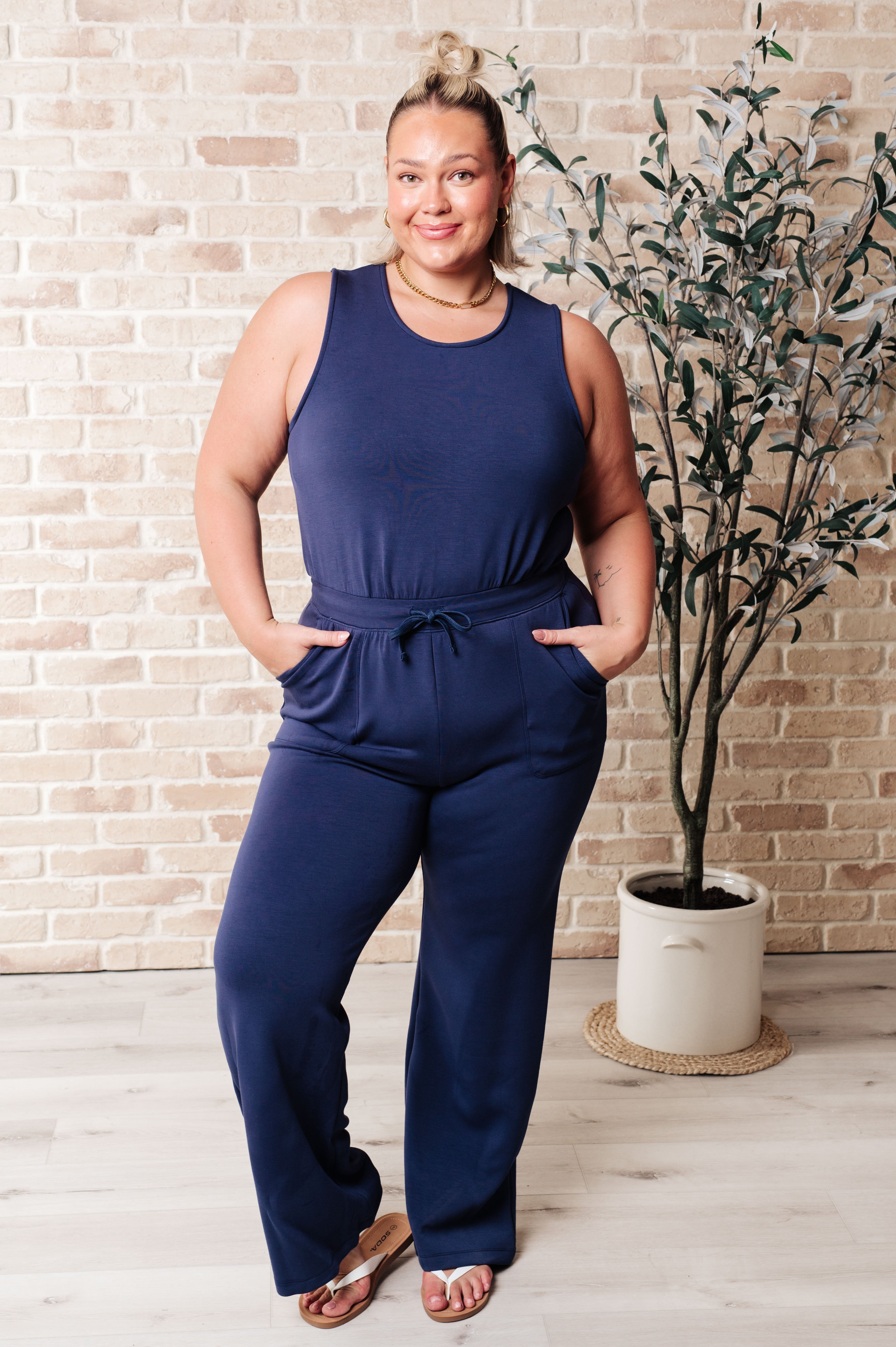 BeautybyShree Rest Day Straight Leg Jumpsuit