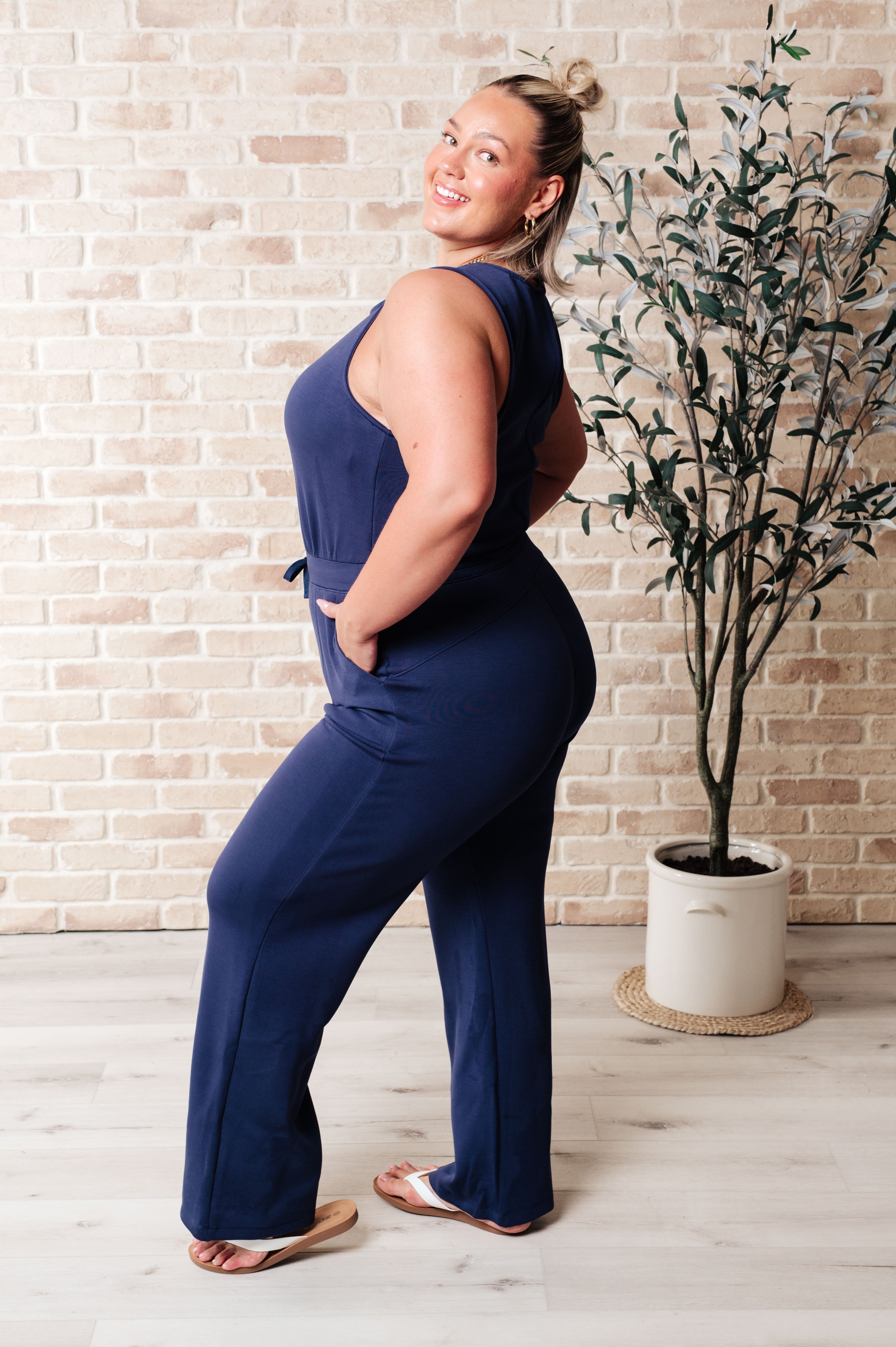 BeautybyShree Rest Day Straight Leg Jumpsuit