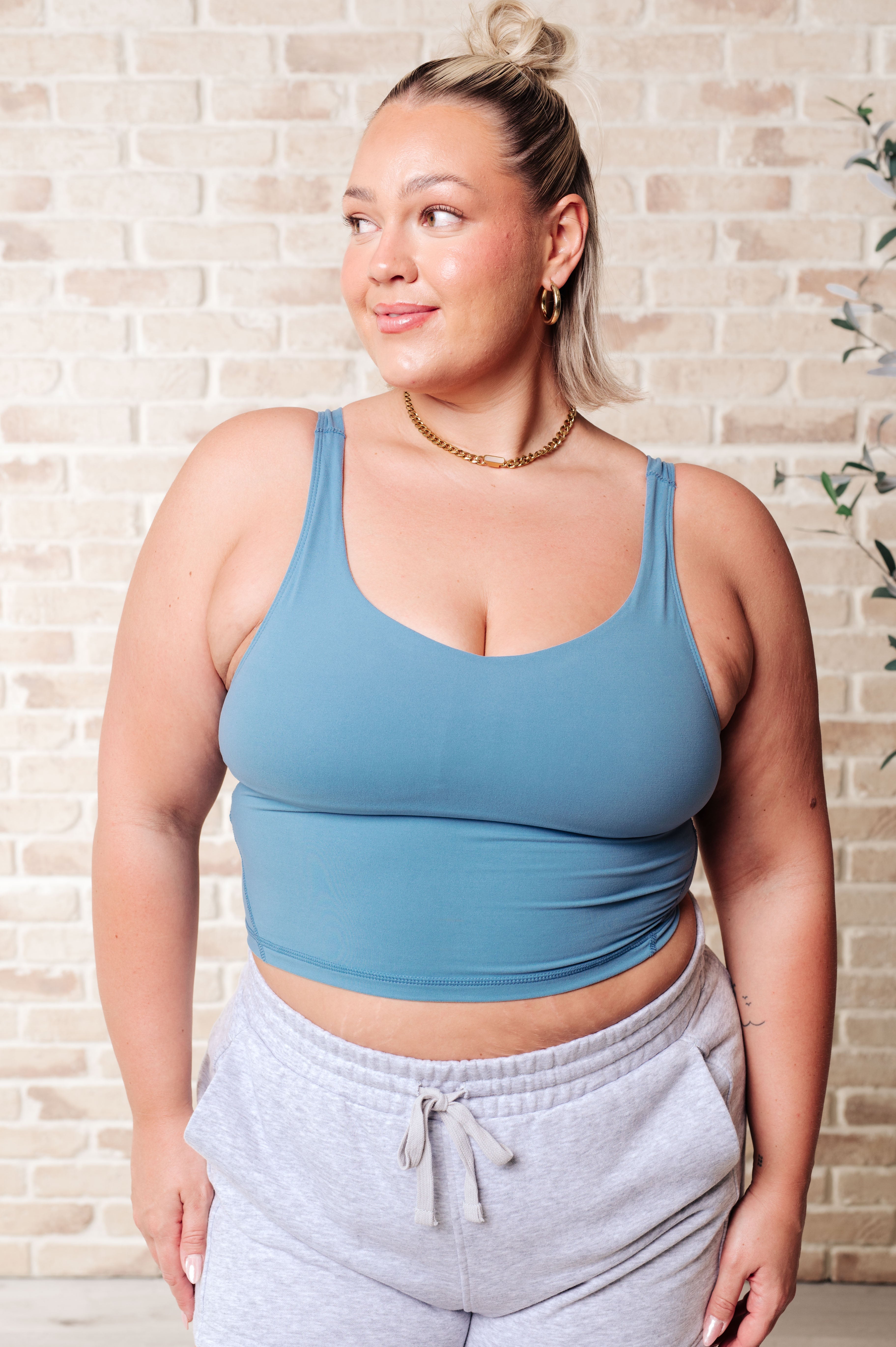 BeautybyShree Rhythm and Rhyme Tank in Dusty Blue