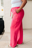 BeautybyShree Run, Don't Walk Cargo Sweatpants in Flamingo Pink