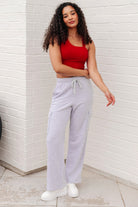 BeautybyShree Run, Don't Walk Cargo Sweatpants in Grey