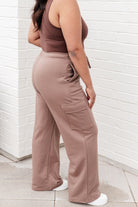 BeautybyShree Run, Don't Walk Cargo Sweatpants in Smokey Brown