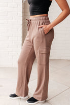 BeautybyShree Run, Don't Walk Cargo Sweatpants in Smokey Brown