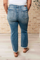 BeautybyShree Sammy High Waist Distressed Crop Straight Leg Jeans