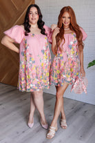 BeautybyShree She's Blooming Balloon Sleeve Dress