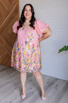 BeautybyShree She's Blooming Balloon Sleeve Dress