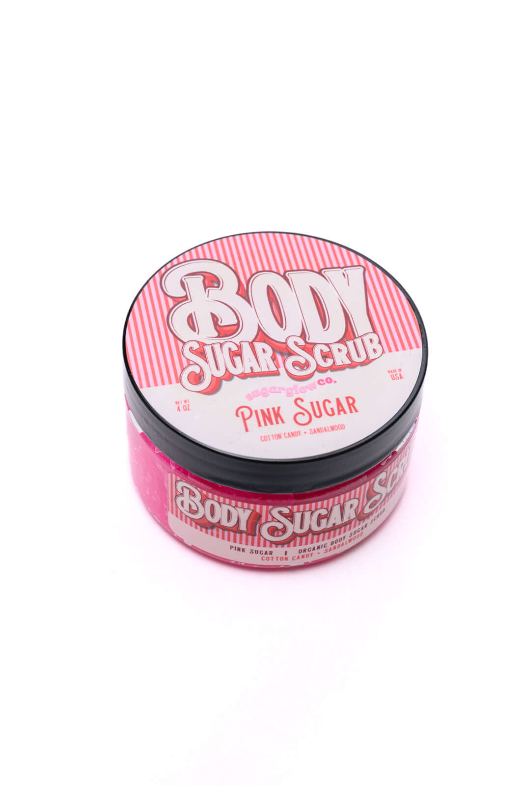 SugarGlowCo. Body Scrub Pink Sugar *Almost Perfect, custom organic body scrub with shea butter and vitamin E, discounted due to packaging defects