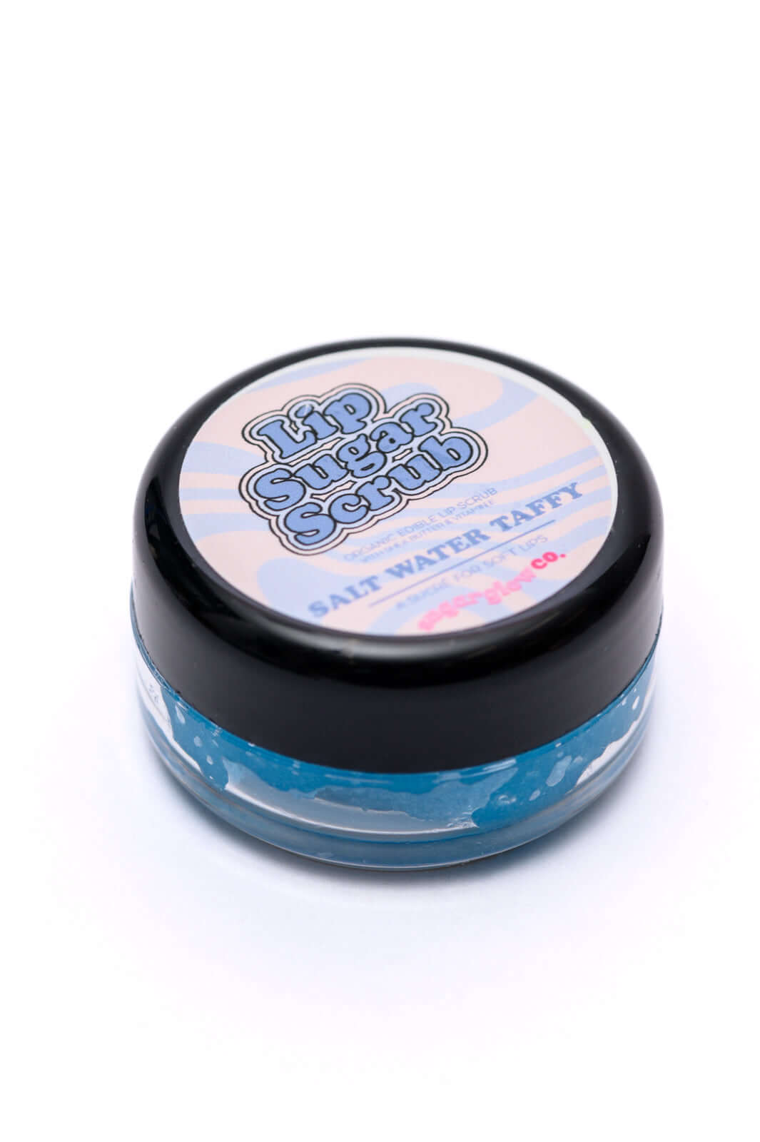 SugarGlow Co Sugar Lip Scrub Salt Water Taffy - Almost Perfect. Organic lip scrub with sugar, shea butter, and vitamin E for gentle exfoliation.