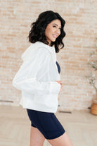 BeautybyShree Sun or Shade Zip Up Jacket in Off White