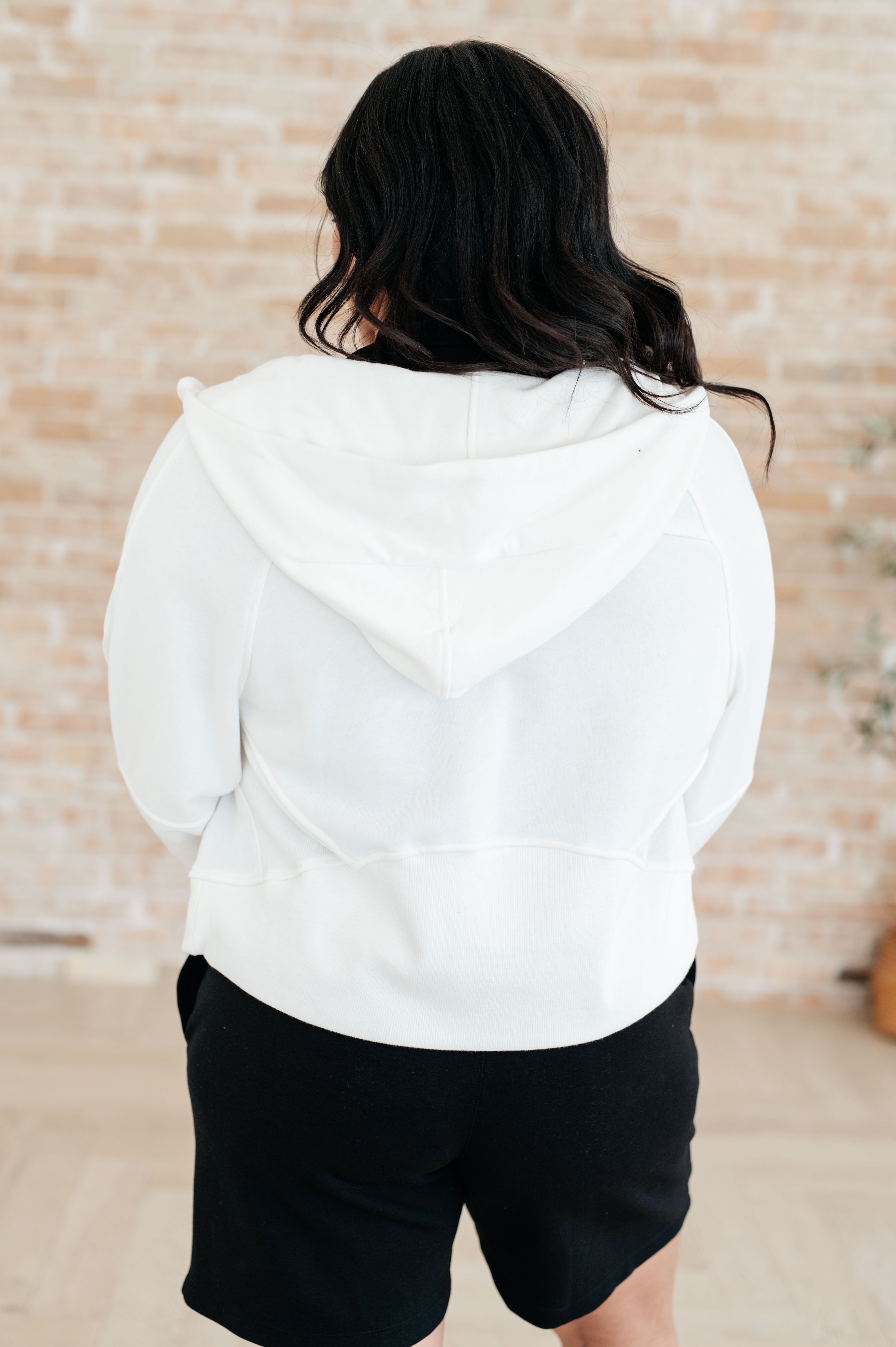 BeautybyShree Sun or Shade Zip Up Jacket in Off White