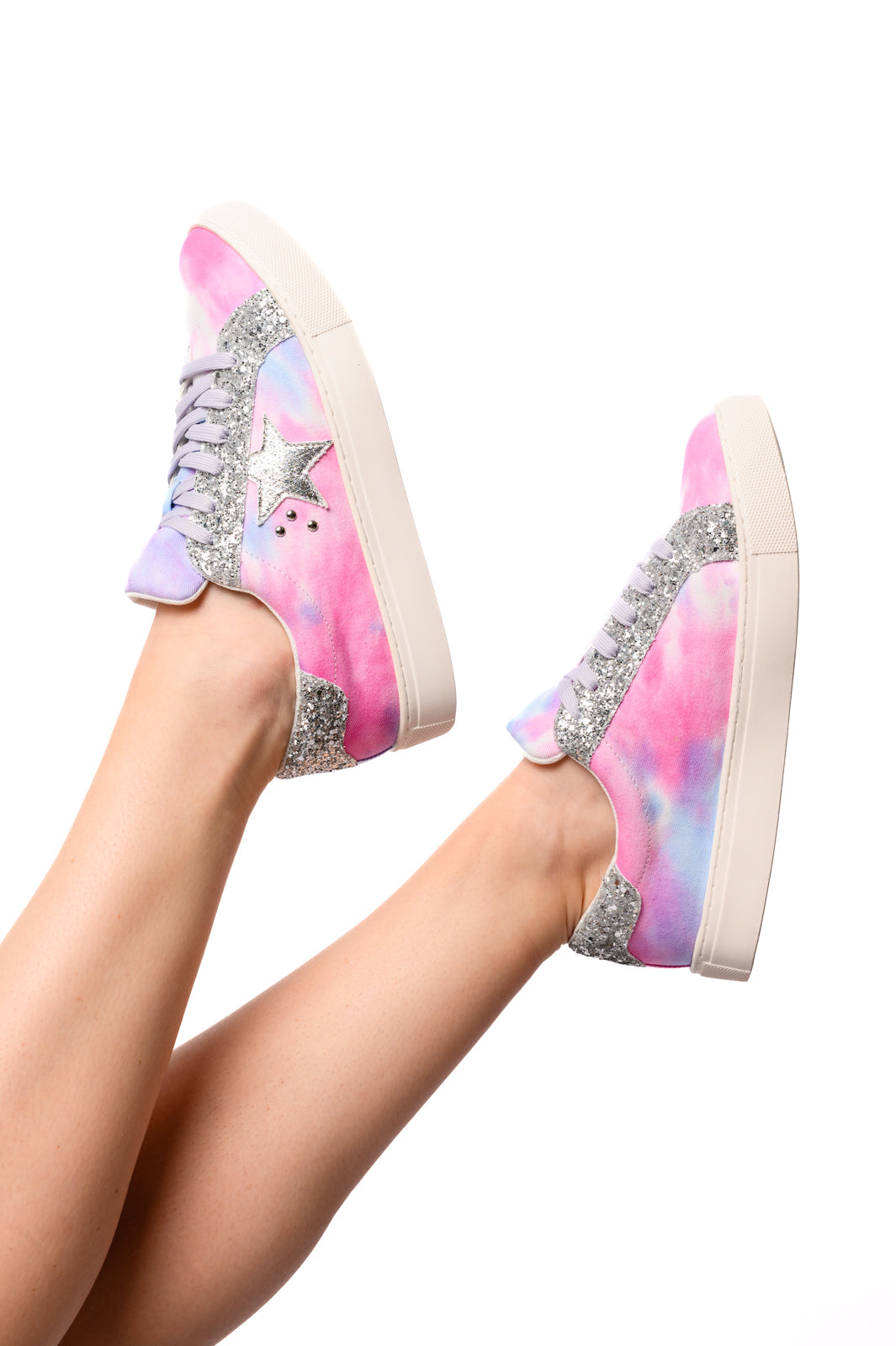 BeautybyShree Supernova Sneakers in Pastel Tie Dye