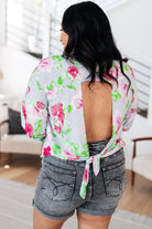 BeautybyShree Thinking On It Open Back Floral Top