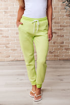 BeautybyShree Tommy Two Tone Waffle Joggers Lime