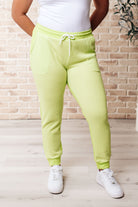 BeautybyShree Tommy Two Tone Waffle Joggers Lime