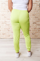 BeautybyShree Tommy Two Tone Waffle Joggers Lime