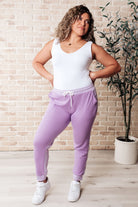 BeautybyShree Tommy Two Tone Waffle Joggers Purple