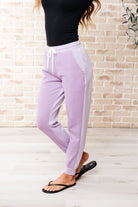 BeautybyShree Tommy Two Tone Waffle Joggers Purple