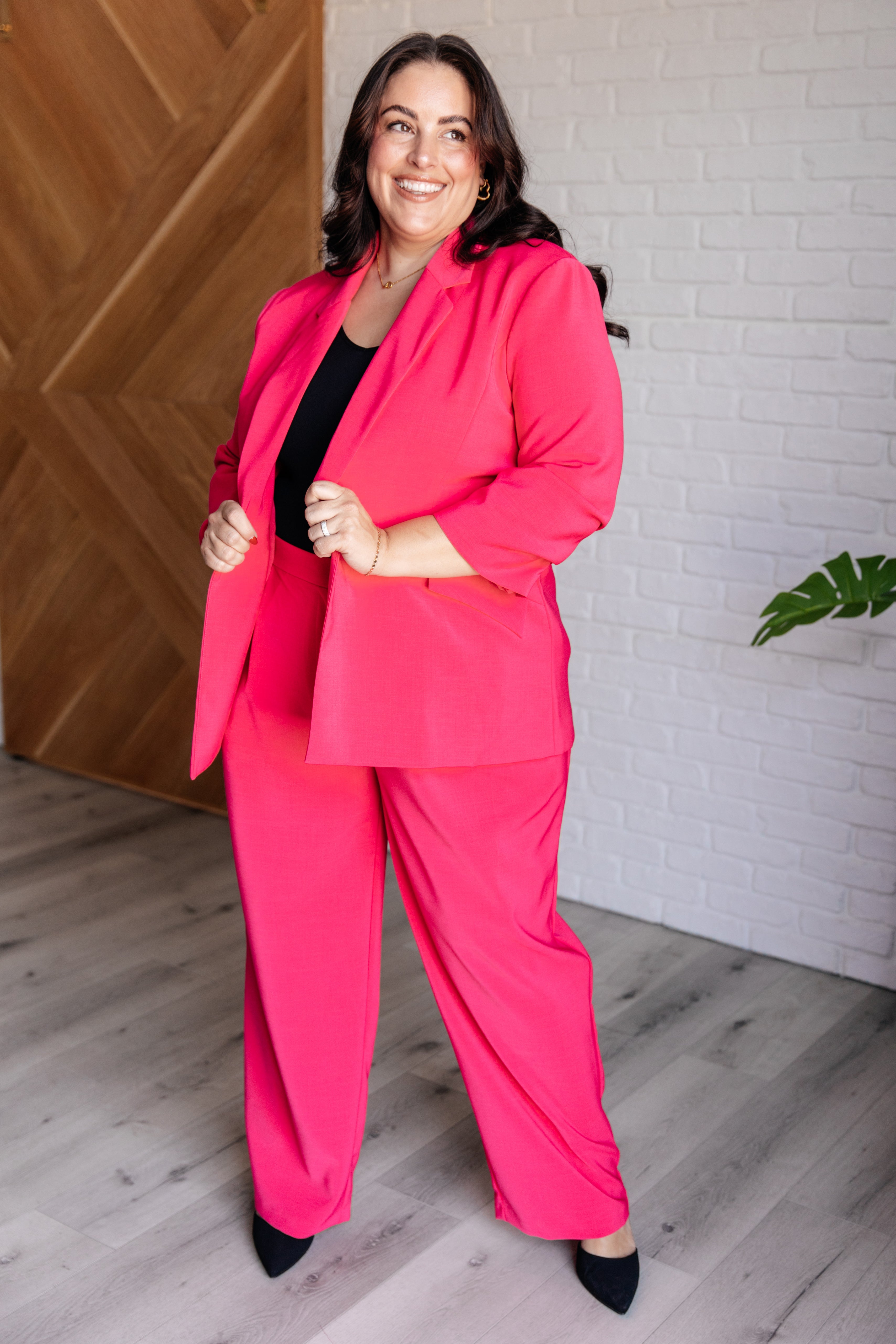 BeautybyShree Vigilante Stuff Pleated Trousers in Hot Pink