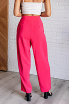 BeautybyShree Vigilante Stuff Pleated Trousers in Hot Pink