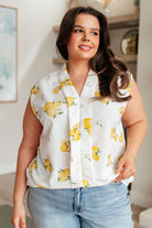 BeautybyShree When Life Gives You Lemons Sleeveless Blouse