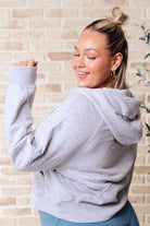 BeautybyShree Working Up A Sweat Hooded Pullover in Grey