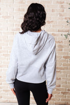 BeautybyShree Working Up A Sweat Hooded Pullover in Grey