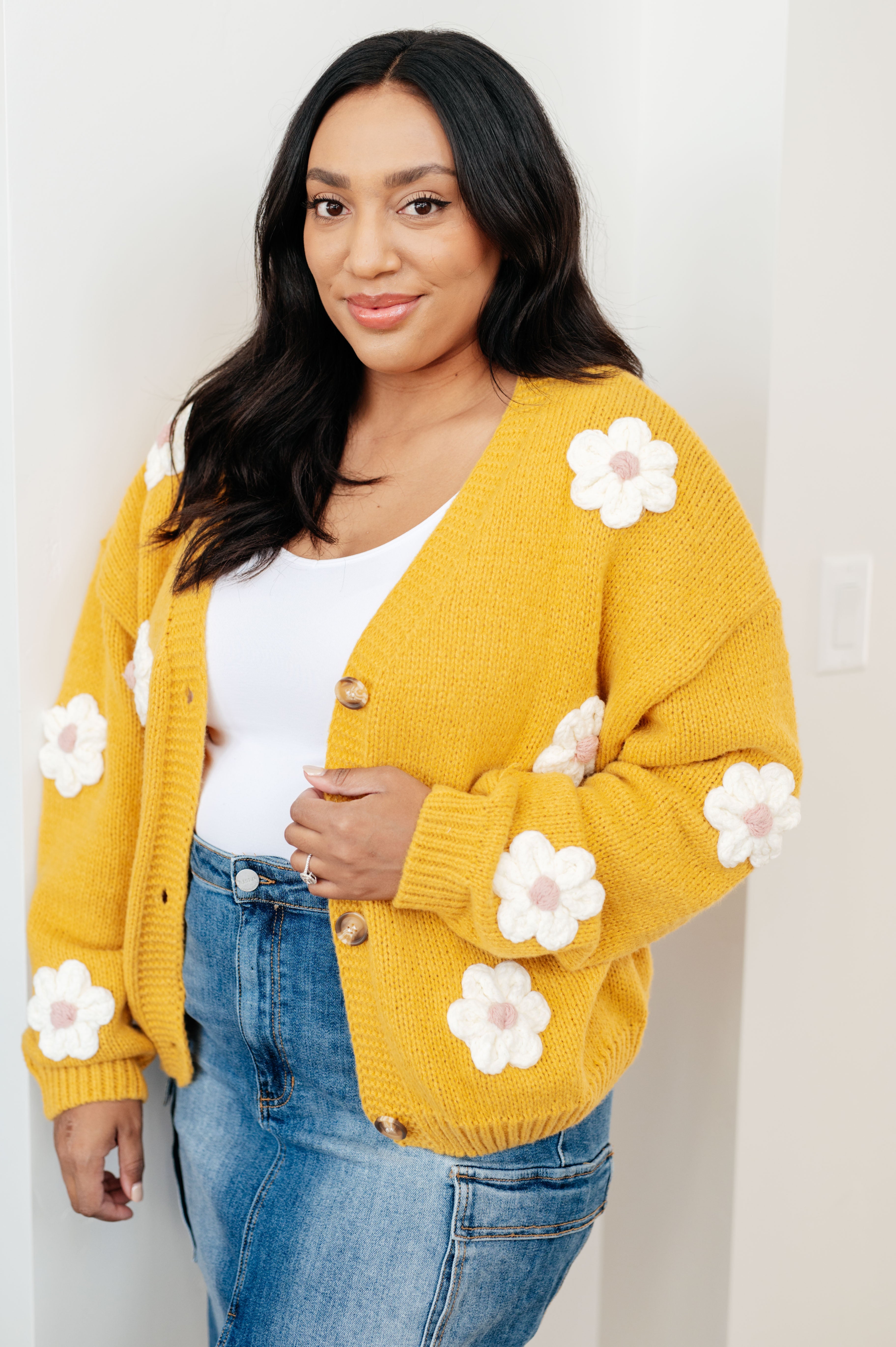 You're Enough Floral Cardigan