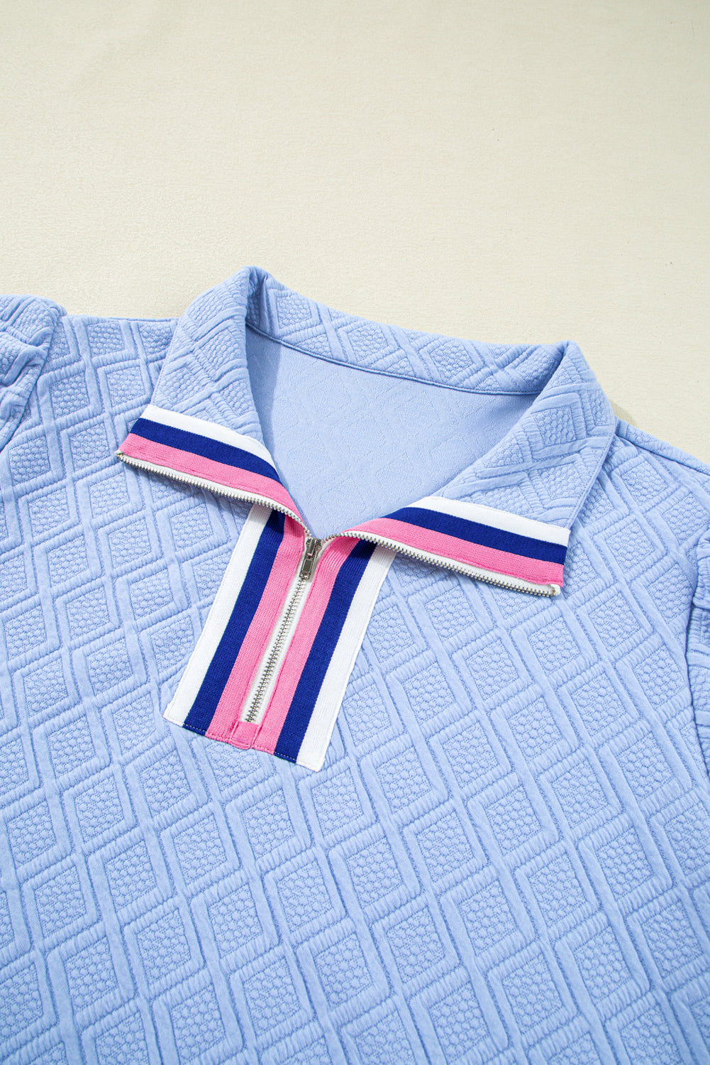 Beau Blue Striped Pop of Color Collared Checkered Textured Plus Size Dress Plus Size Dresses a0f01e2cedd5eeeb